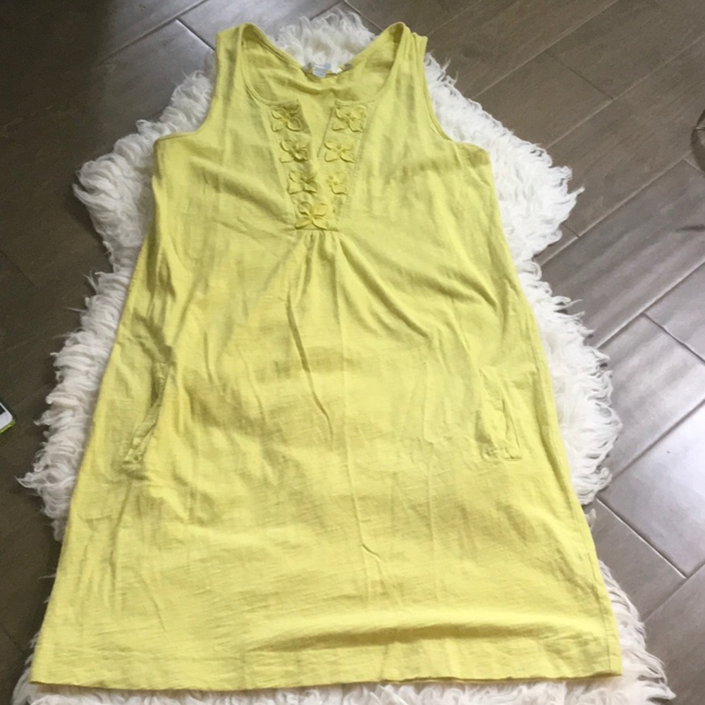 Yellow-green Boden dress with pockets